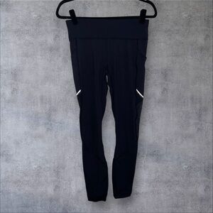 lululemon athletica Navy Leggings‎ with Reflective Accents